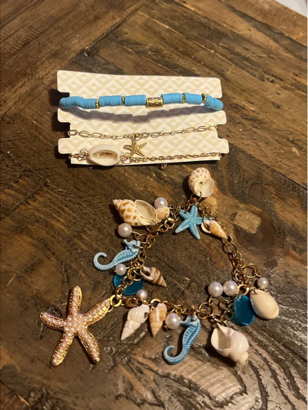 Coastal Granddaughter Mermaidcore Beach Bracelet Stack